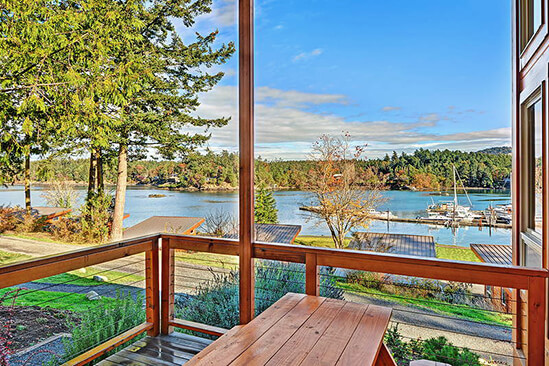 Two Bedroom Water View King Cabin Patio View